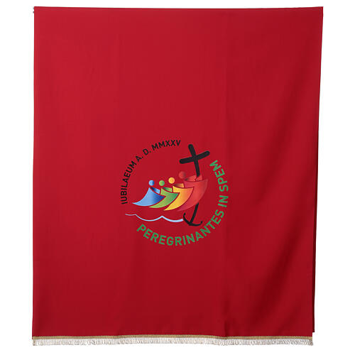 Official Jubilee 2025 logo altar cover, red 1