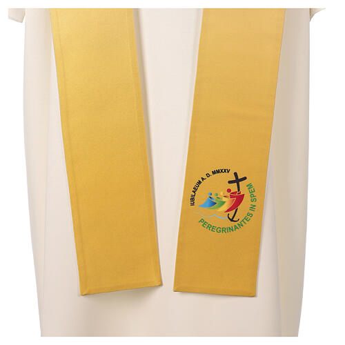 Estola Slabbinck decorada Jubileu 2025 impressão logótipo oficial latim 3