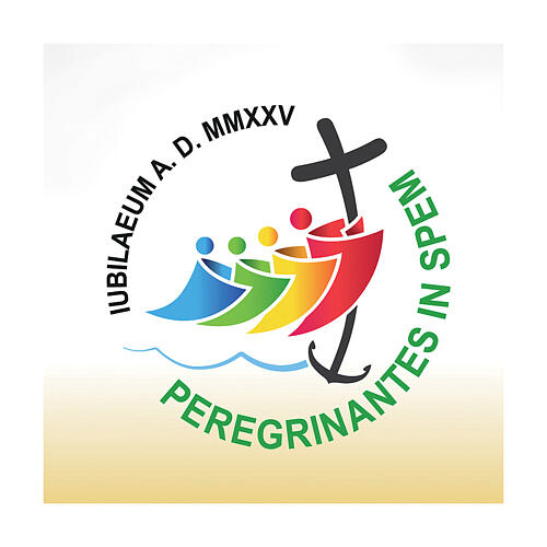 Colorful Jubilee 2025 official logo altar cover 190x90 cm Slabbinck 2