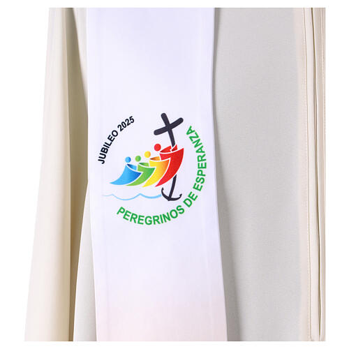 Priesterstola zum Jubiläum 2025, von Slabbinck, mit gedruckten offiziellem Logo, SPANISCH 2