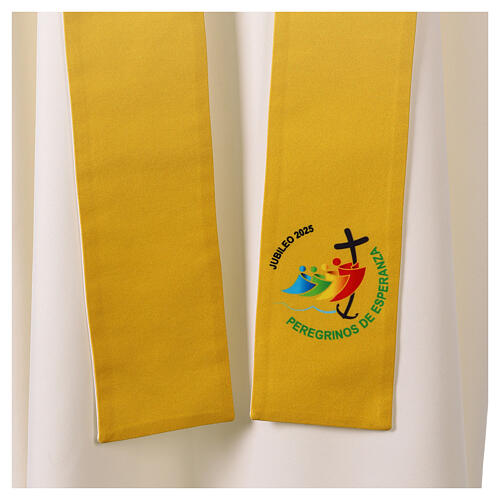 Priesterstola zum Jubiläum 2025, von Slabbinck, mit gedruckten offiziellem Logo, SPANISCH 4