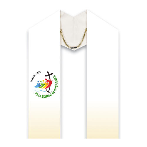 Priesterstola zum Jubiläum 2025, von Slabbinck, mit gedruckten offiziellem Logo, ITALIENISCH 2