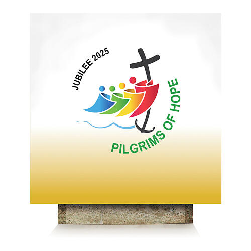 Coprialtare Giubileo 2025 logo inglese colorato 190x90 cm Slabbinck 1