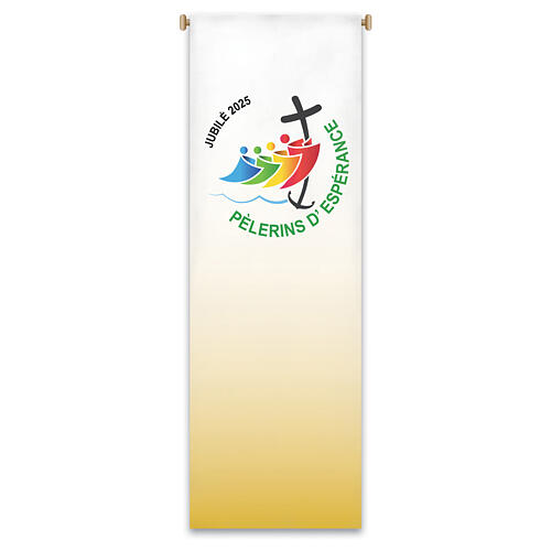 Banner Slabbinck logo ufficiale Giubileo 2025 in francese 300x100 cm 1