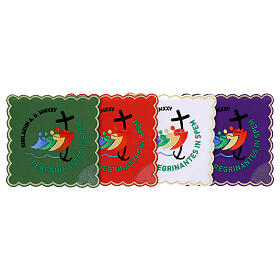 Palla zum Jubiläum 2025, gesticktes Logo, 4 liturgische Farben
