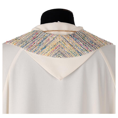 Priest stole with multicoloured weaving pattern, cotton and viscose 4