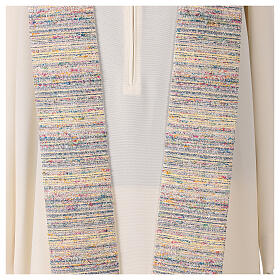 Étole pour prêtre tressage multicolore coton viscose