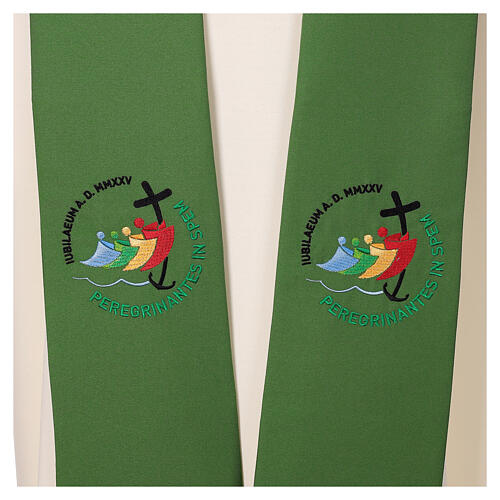 Priest stole for Jubilee 2025, 4 colours, official logo embroidery 2