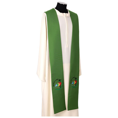 Étole sacerdotale Jubilé 4 couleurs broderie logo officiel 3