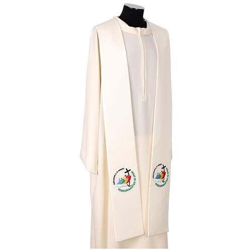 Étole sacerdotale Jubilé 4 couleurs broderie logo officiel 5