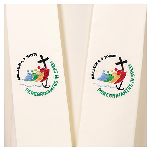 Stola sacerdotale Giubileo 4 colori ricamo logo ufficiale 4