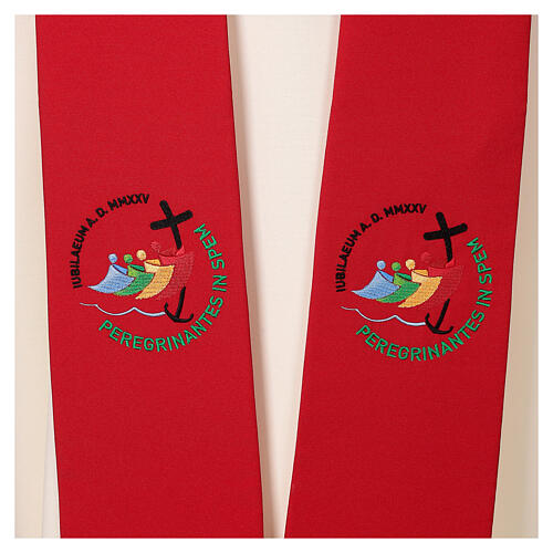Stola sacerdotale Giubileo 4 colori ricamo logo ufficiale 6