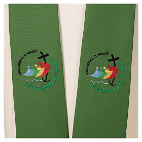 Jubilee priest stole 4 colors with official logo embroidery