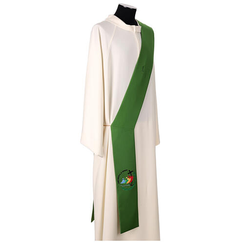 Stola diaconale Giubileo ricamo 4 colori poliestere 3