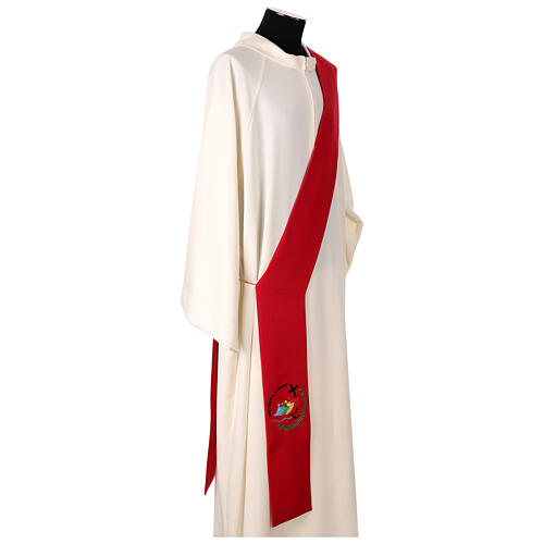 Stola diaconale Giubileo ricamo 4 colori poliestere 7