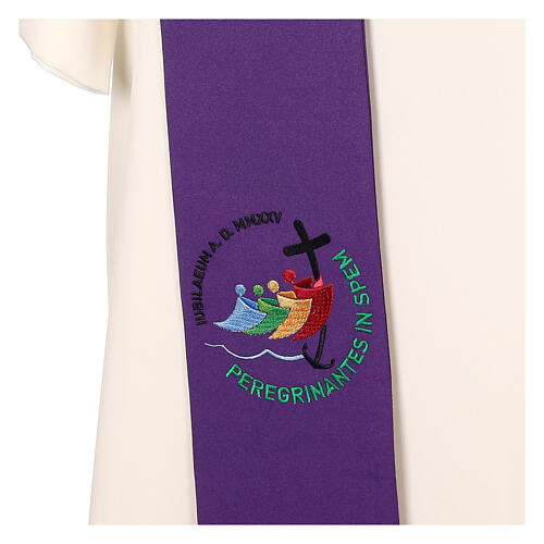 Stola diaconale Giubileo ricamo 4 colori poliestere 8