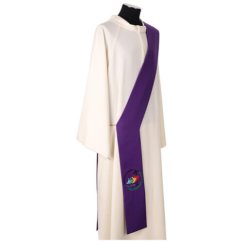 Stola diaconale Giubileo ricamo 4 colori poliestere 9