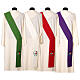 Stola diaconale Giubileo ricamo 4 colori poliestere s10