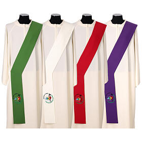 Jubilee deacon stole with 4 color polyester print