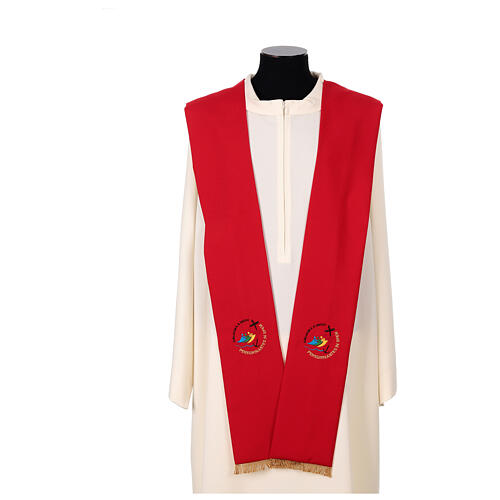 Jubilee 2025 stole with embroidered logo, 4 colours, Vatican fabric 5