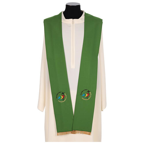 Stola Giubileo 2025 logo ricamato 4 colori tessuto Vatican 3