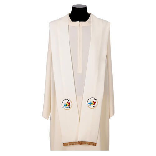 Stola Giubileo 2025 logo ricamato 4 colori tessuto Vatican 7