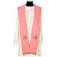 Pink stole with embroidered logo of Jubilee 2025, 4 colours, Vatican fabric s1