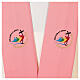 Pink stole Jubilee 2025 with color embroidery in Vatican fabric s2