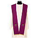 Stole with embroidered logo of Jubilee 2025, Vatican Tyrian purple fabric s1