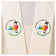 Stole with printed logo of Jubilee 2025, 4 colours, Vatican fabric s6