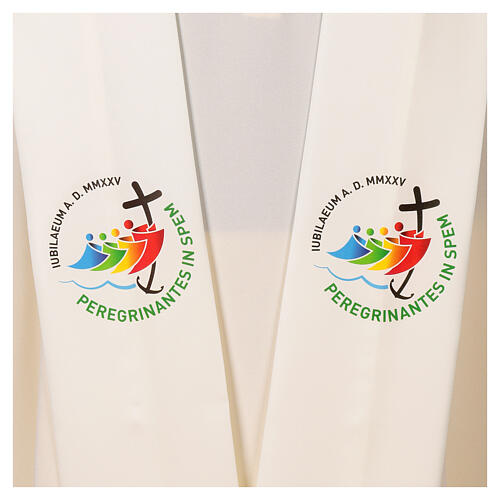 Logo Giubileo 2025 Alta Definizione Stola stampa logo Giubileo 2025 4 colori tessuto Vatican | vendita