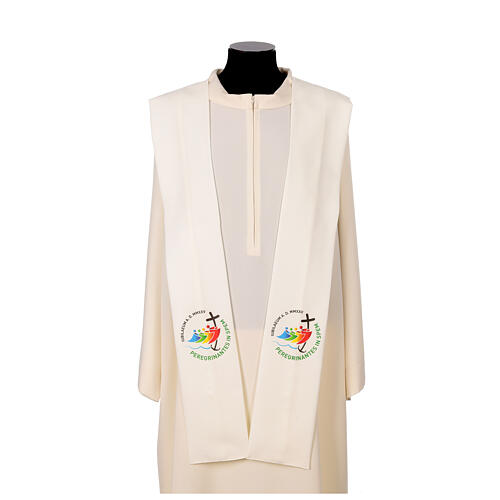 Stole with Jubilee 2025 logo print in 4 colors Vatican fabric 7