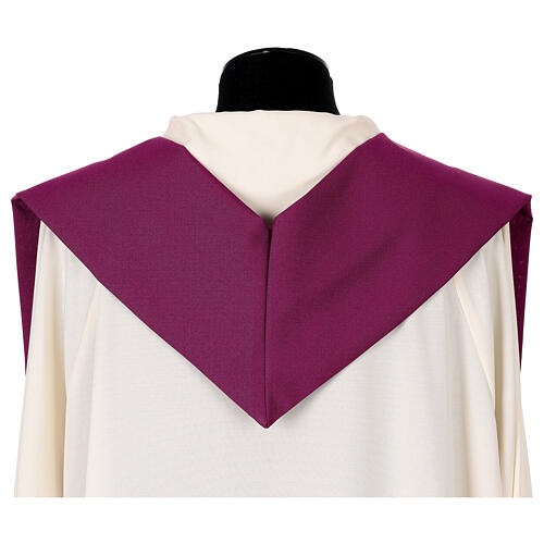 Stole with printed logo of Jubilee 2025 on Vatican Tyrian purple fabric 3