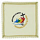 Jubilee 2025 pall, Vatican fabric with golden embroidery, 8x8 in s4