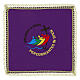 Palla copricalice Giubileo 2025 tessuto Vatican ricamo oro 20x20 cm s5