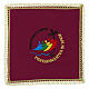 Palla da calice morello Giubileo 2025 tessuto Vatican ricamata 20x20 cm s1