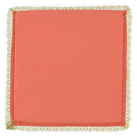 Pala para cálice Jubileu 2025 cor-de-rosa impressão logótipo tecido Vatican 20x20 cm