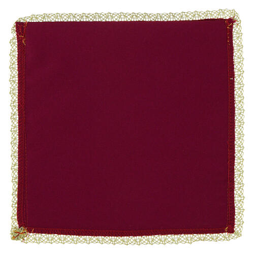 Kelch Palla mahagonifarben Jubiläum 2025 Vatikanstoff mit lateinischem Druck 2