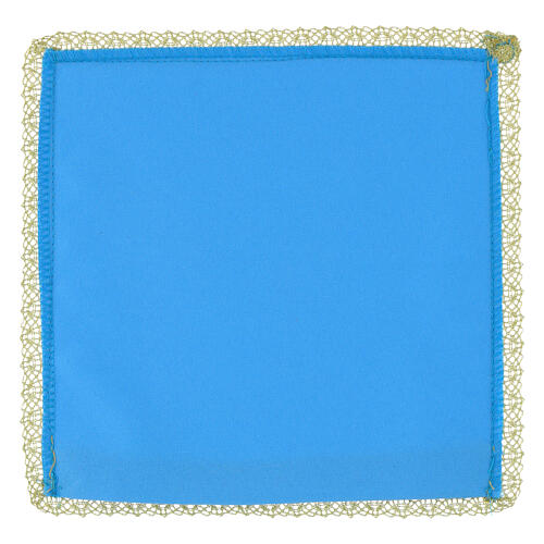 Light blue chalice veil, Jubilee 2025, Vatican fabric with printed logo 2