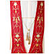 Red pure wool stole with gold embroidery s4