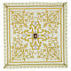 Embroidered altar set with ivory-coloured stones and arabesques s1