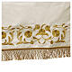 Tovaglia avorio altare ricamo oro con applicazione gioiello 165x100 cm s3
