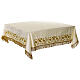 Ivory-coloured altar cloth with fringe, embroidered on 4 sides, 39 x 63 in s5
