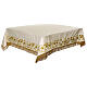Tovaglia avorio altare ricamata 4 lati 320x160 cm s4