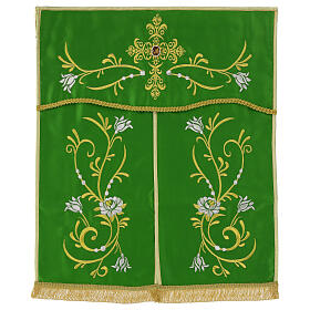 Tabernacle canopy with embroidered flowers, 20x16 in