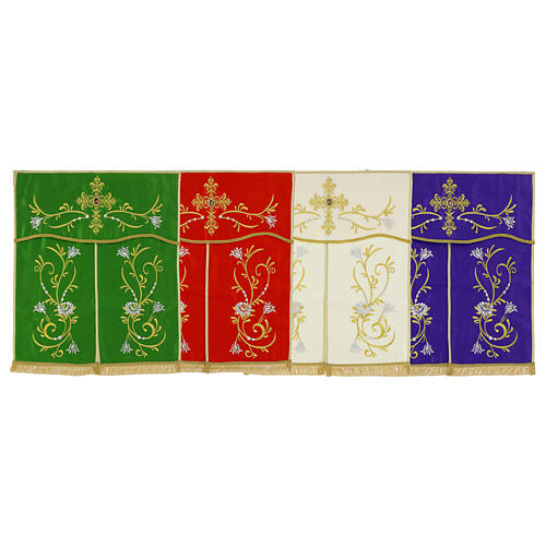 Tabernacle canopy with embroidered flowers, 20x16 in 1