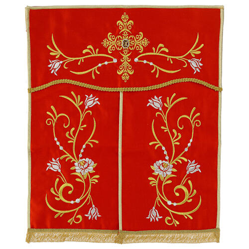 Tabernacle canopy with embroidered flowers, 20x16 in 3