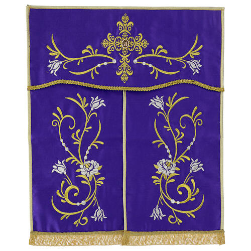 Tabernacle Veil with Flower Embroidery 50x40 cm 5
