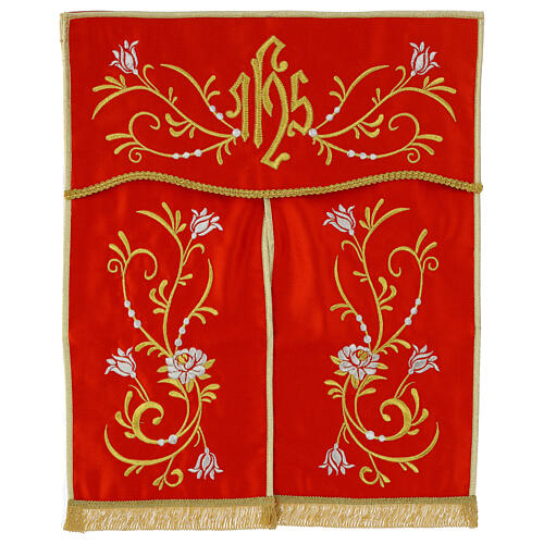 Tabernacle Veil with Gold Embroidered IHS Symbols, 50x40 cm 3