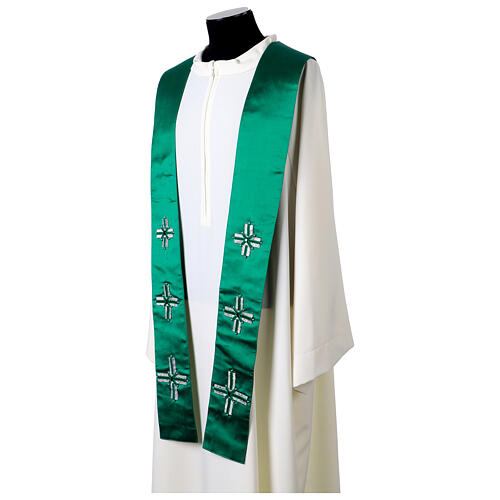 Silk stole with trim and velvet ribbon by Vebi Confezioni 10